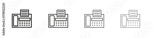 Fax machine icon. Simple graphic element set