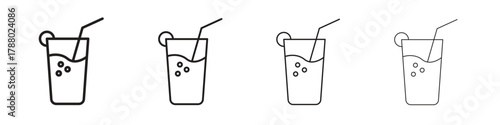 Fresh smoothie icon. Simple graphic element set