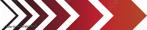 Red gradient arrow shapes pointing right, modern abstract direction design symbolizing progress, speed, and movement, isolated vector illustration for business or technology concepts.