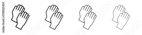 Gloves icon. Simple graphic element set