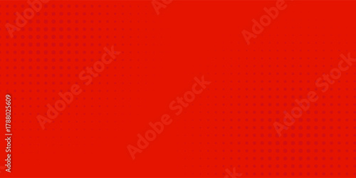 Background red and crimson pop art vector with halftone dots in comic style simple