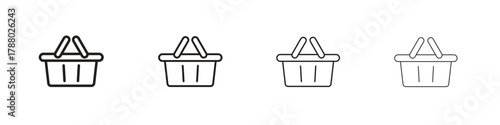 Grocery basket icon. Simple graphic element set