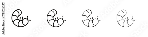 Grub icon. Simple graphic element set