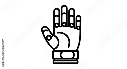Robotic Hand Icon Vector Illustration.
