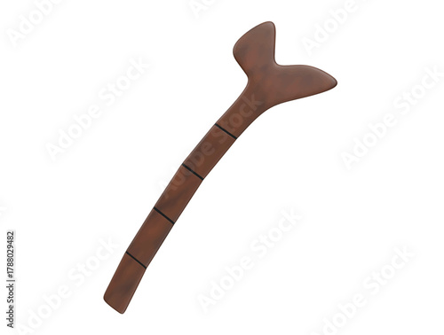 fijian war club icon 3d illustration render
