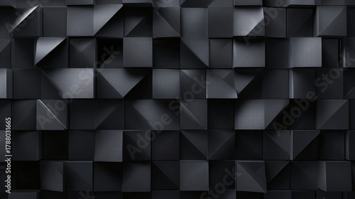 Abstract geometric dark pattern creates a visually dynamic texture