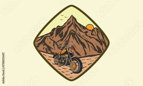 retro vintage mountain bike t shirt design