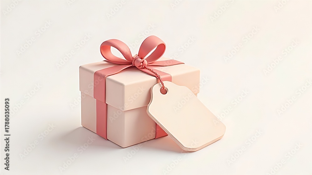 Fototapeta premium ピンクリボンのギフトボックス｜Pink Ribbon Gift Box