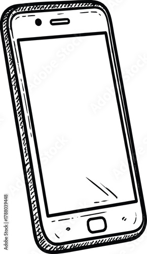 Modern cellphone illustration