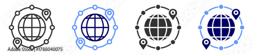 offshoring icon set multiple style