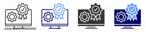 software quality icon set multiple style