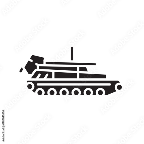 mortar system color flat icon. Vector isolated element