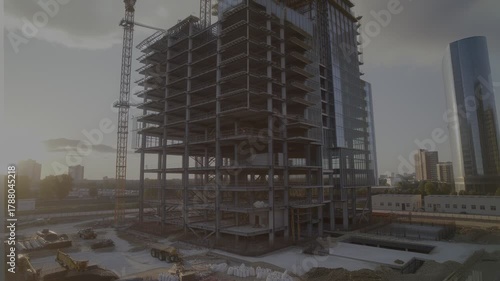 time lapse, building construction 