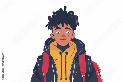 eccentric kid bizarre adorable isolated