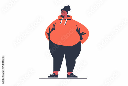 extravagant overweight woman obesity isolated