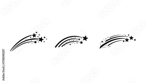 Create magical designs with shooting star vector illustration