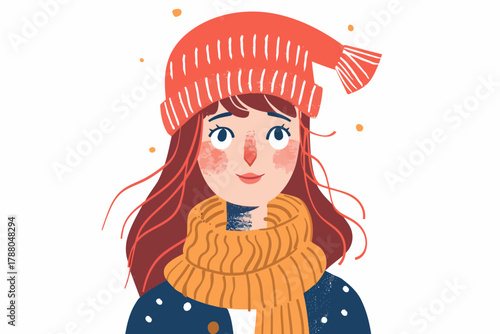 eccentric teen girl funky isolated