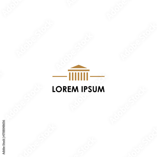 Elegant Classical Building Logo Design for Legal, Financial, or Educational Services