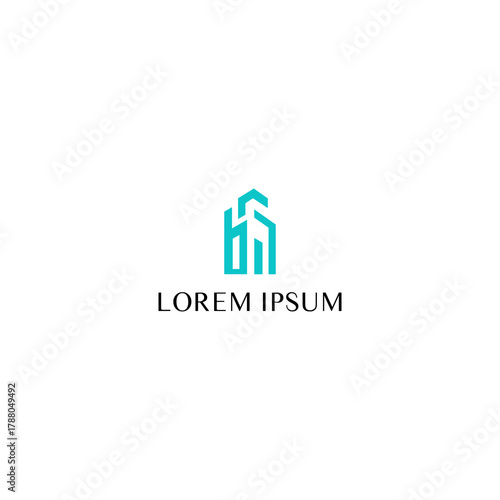 Modern abstract building logo design with letter BS monogram for a real estate or construction company branding identity