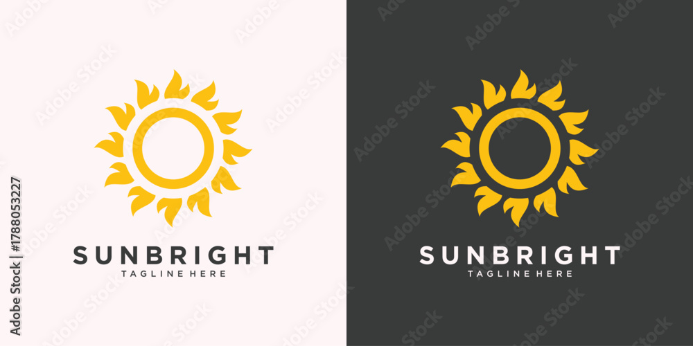 Fototapeta premium Circle sunbright abstract logo design