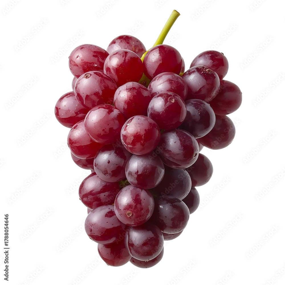 Fototapeta premium red grapes isolated on transparent 