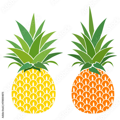 Fresh pineapple fruit pattern background, summer pineapple fruit theme. Summer design for holiday promotion and printed on clothing.
