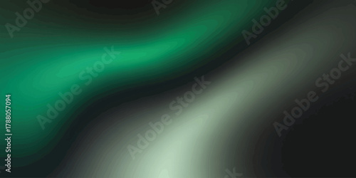 Smooth Gradient Abstract Background with Dynamic Dark Green and Light Gray Tones
