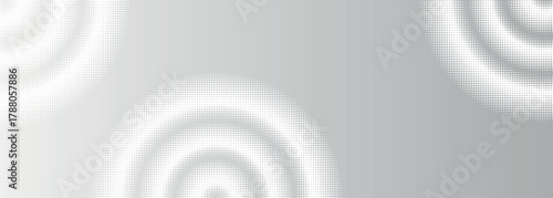Abstract gray and white gradient background with modern white halftone circle decoration. Grunge pop art gradient background. Vector vol. 4