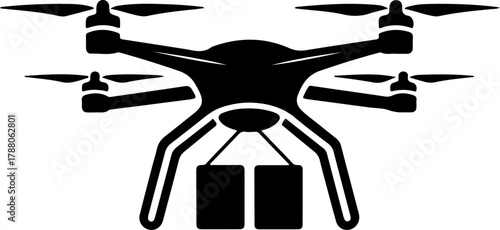 delivery drone carrying a package