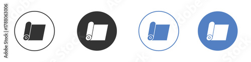 Aluminum foil icon pictogram set. Vector icon designs