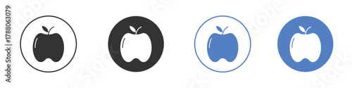 Apple icon pictogram set. Vector icon designs