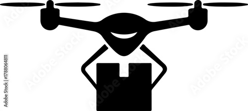 delivery drone carrying a package