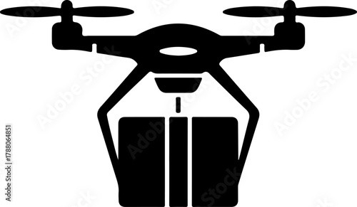 delivery drone carrying a package