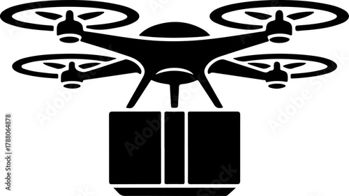delivery drone carrying a package