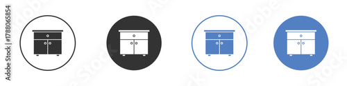 Cabinet icon pictogram set. Vector icon designs