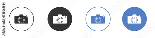 Camera icon pictogram set. Vector icon designs