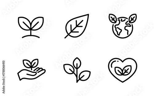 Set of ecology and environmental protection icons