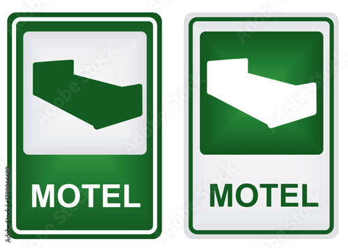 Motel traffic sign. vector illustration	