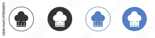Chef hat icon pictogram set. Vector icon designs