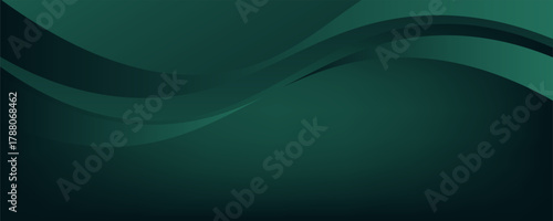 Wave dark green digital art and light in middle, design background for element design. vector illustration