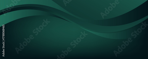 Wave dark green digital art and light in middle, design background for element design. vector illustration