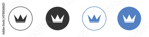 Crown icon pictogram set. Vector icon designs