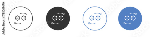 Dev ops icon pictogram set. Vector icon designs