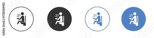 Diarrhea icon pictogram set. Vector icon designs