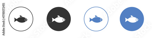 Fish icon pictogram set. Vector icon designs