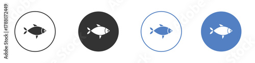Fish icon pictogram set. Vector icon designs