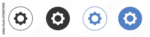 Gear icon pictogram set. Vector icon designs