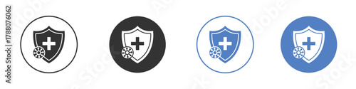 Immunity icon pictogram set. Vector icon designs
