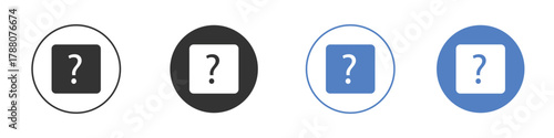 Interrogation icon pictogram set. Vector icon designs