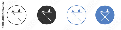 Ironing board icon pictogram set. Vector icon designs
